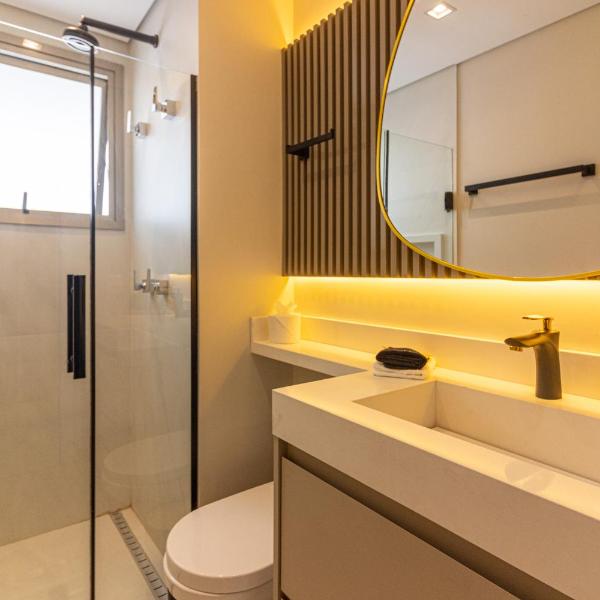 1903- Studio Versace completo, com ar condicionado em condominio de Luxo - Vista urbana, rooftop e piscina na Zona Sul de SP - Foto 3