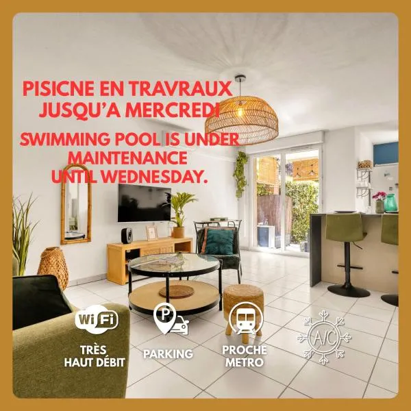 Le Ernest - Parking & Jardin privé et Climatisation, khách sạn ở Toulouse