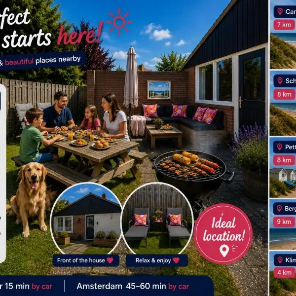 6-persoons huis met omheinde tuin vlakbij strand, hond welkom, hotel a Warmenhuizen