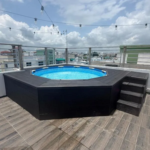 3bed Apartment con Terraza y Picsina privada、サントドミンゴのホテル