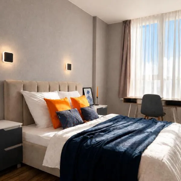 Стильная 2-ком квартира в ЖК Грани с крутым видом Район Подстанции, Дафи, hotel v destinaci Dněpropetrovsk