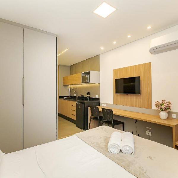 Apartamento 204 - Eixo · Estúdio Funcional c/ Cozinha e Enxoval Completo