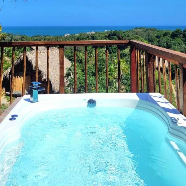 Cabaña Guacamaya Vista al Mar y Jacuzzi Privado Cielva Tayrona, hotel di Los Naranjos