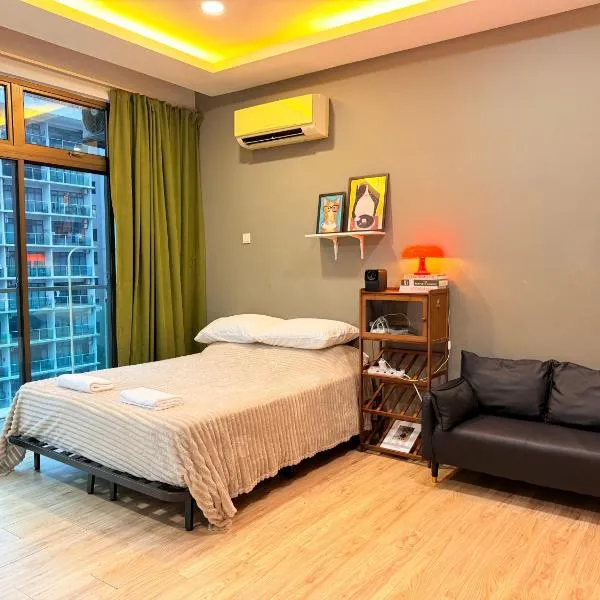 028 NO DEPO Projector Palazio Apartment Mount Austin Vintage House Netflix Wifi, hotel in Johor Bahru