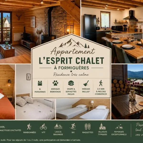 L'esprit chalet - draps et serviettes inclus, hotel en Formiguères