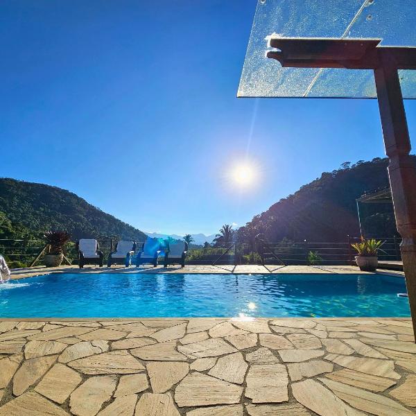 Sítio Três Lagos com piscina e suíte com hidromassagem