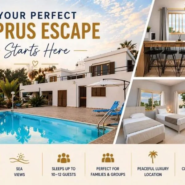 Sun Wave Villa Sea View Retreat, hotel in Peyia
