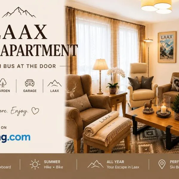 Laax Cozy Apartment Ski Bus at the Door, viešbutis mieste Laax