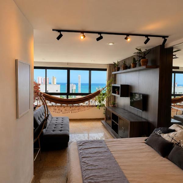Studio da Praia - Loft 02 - Encantador - Vista panorâmica do mar e da cidade