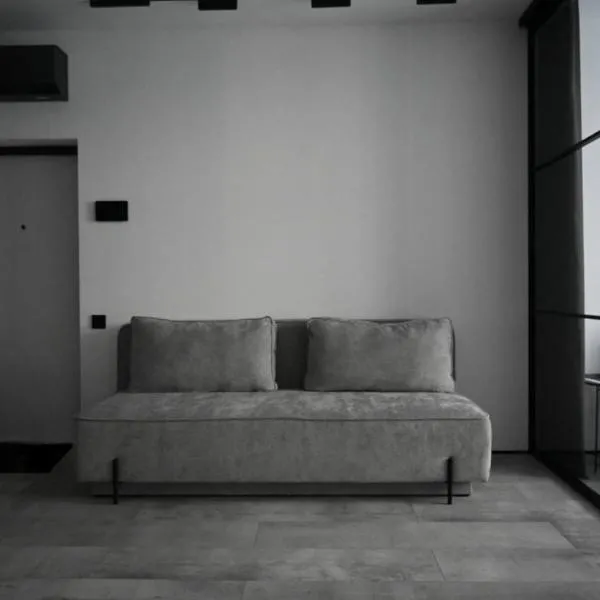 Modern Dark Minimalist Apartment with Panoramic Views: Lviv'de bir otel