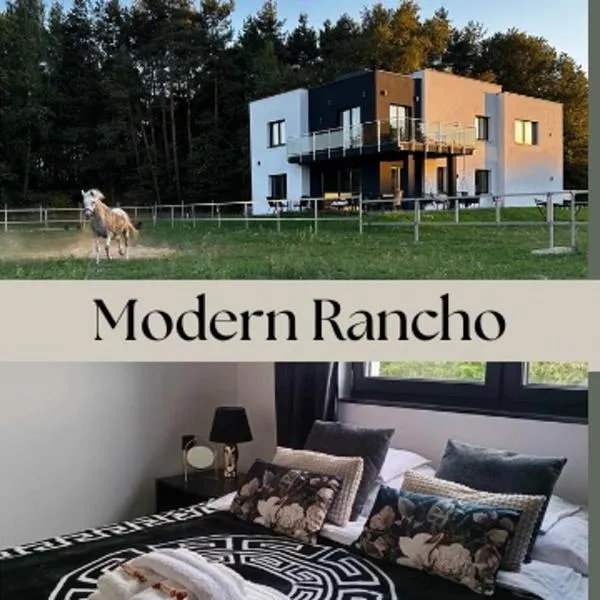 Modern Rancho - apartamenty nad rzeką, przy stadninie koni, hotel sa Kruszyna