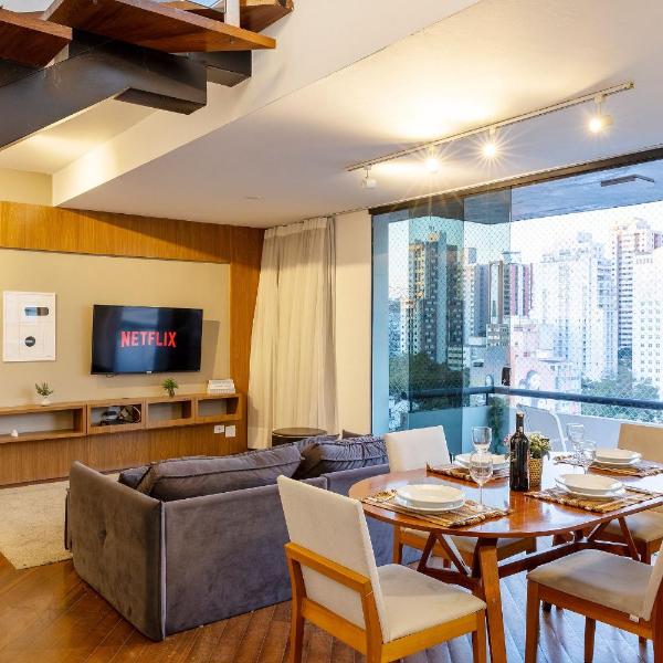 Cobertura Duplex com vista incrível, Ofurô e AC