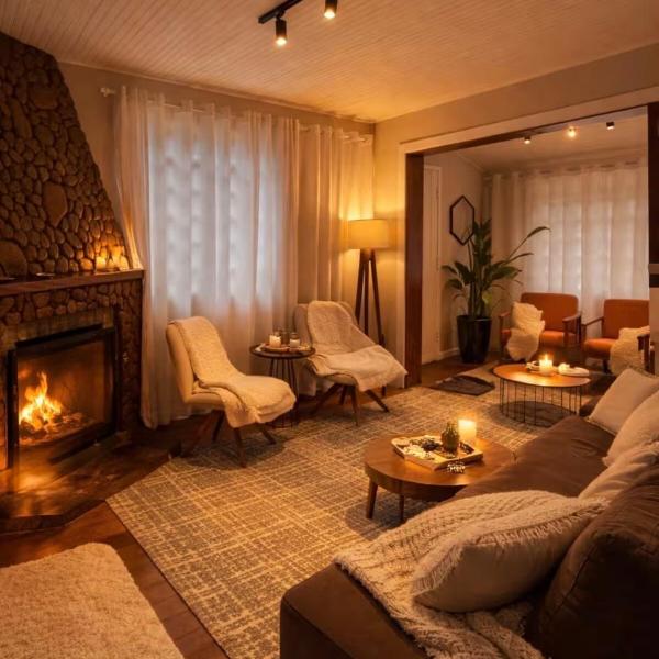 Casa aconchegante com lareira