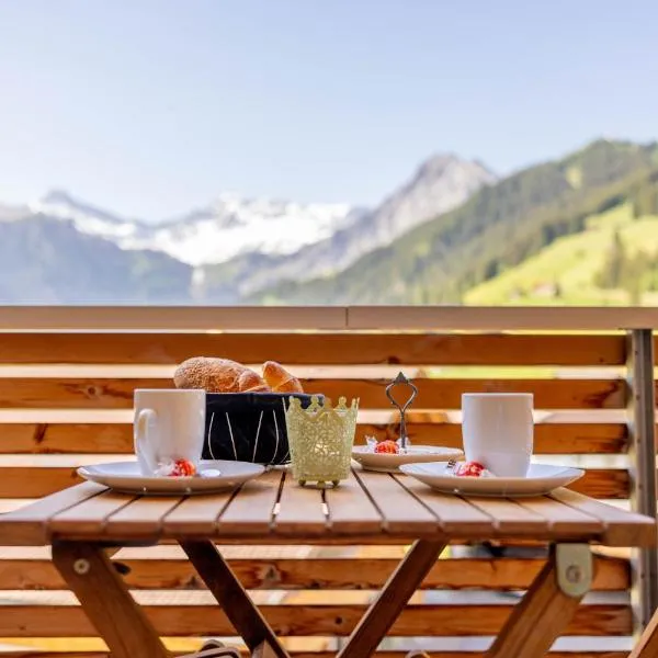 Chuenislodge3 neu&stilvoll, 2Balkone, echtes Bijou mit top-Aussicht, hotel em Adelboden