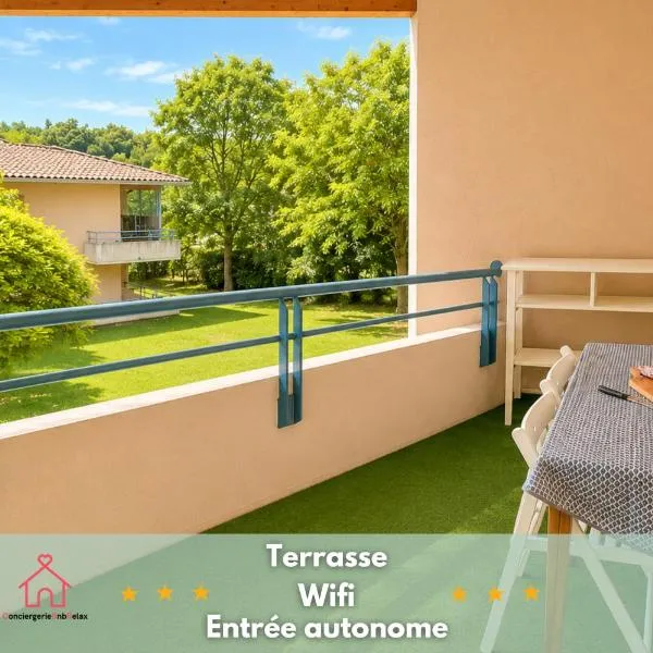 " Balcon Nature " Terrasse - TV - Fibre, hotell i Muret