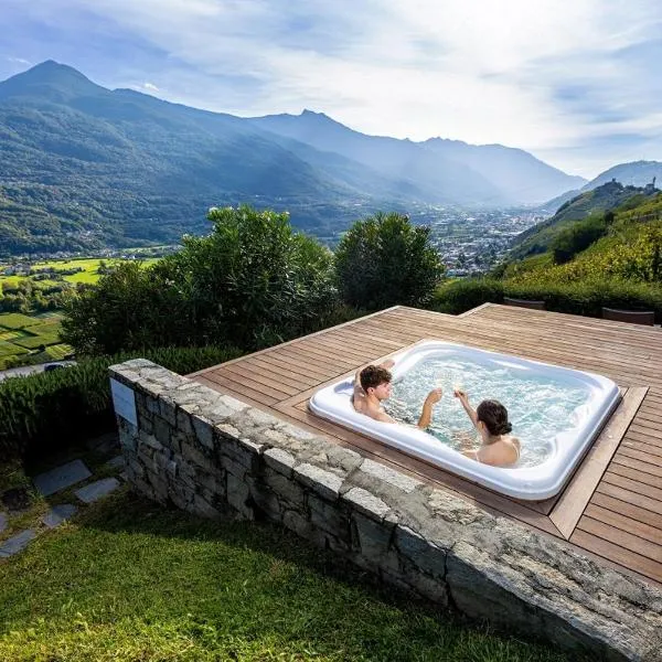Wine Hotel Retici Balzi, hotel sa Poggiridenti