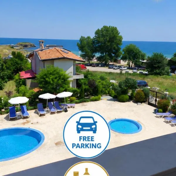 SEA WOLF Apartman Луксозен апартамент с панорамна гледка към морето климатик с нова напълно оборудвана кухня отделна баня с тоалетна гледка към басейна на 30 м от плажа Паркинг към хотела Навсякъде близо, hotel i Lozenets