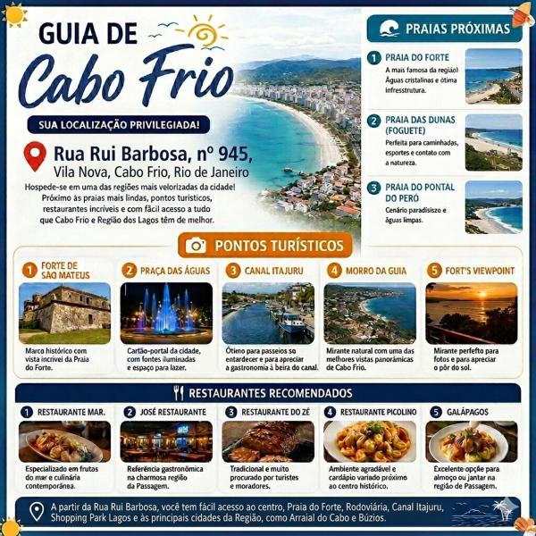Apto Completo - Praia do Forte Cabo Frio - Espaçoso e Bem Localizado - Foto 5