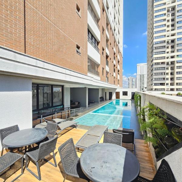 CITIZEN HOME BUENO, RUA T-35, TV SMART ROKU, ESTACIONAMENTO GRÁTIS, PISCINA, ACADEMIA, WI-FI, ENXOVAL DE CAMA E BANHO By REI DOS FLATS - Foto 4