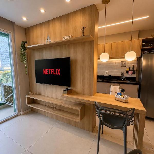 nodiCarol- apê moderno com suíte, fácil locomoção, lazer completo com piscina e academia, vaga grátis e vista Cristo para até 6 pessoas - Foto 4