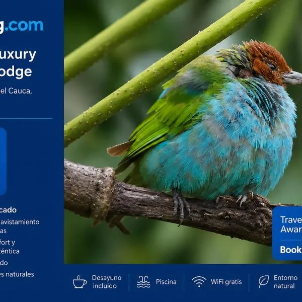 Natural Luxury Birding Lodge - Premium Birdwatching near Cali, ξενοδοχείο σε Papagalleros