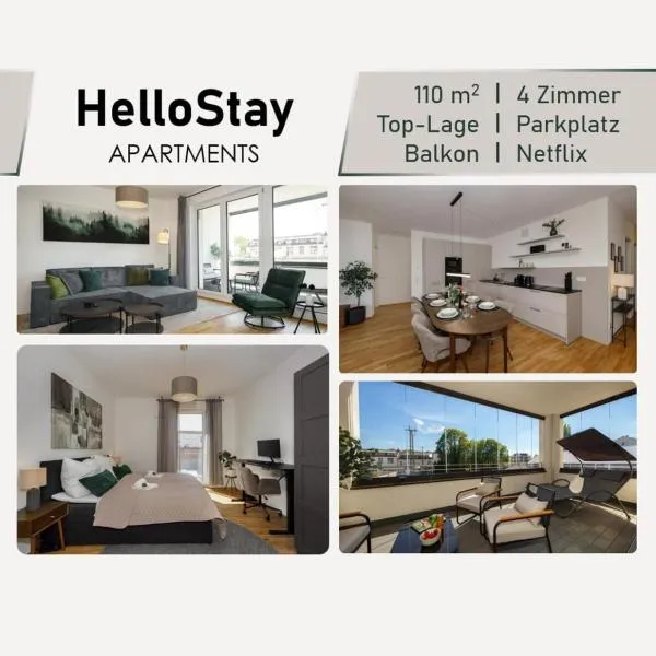 Luxuriöses 4-Zimmer-Apt im Boutique-Stil I Top-Lage I Familienfreundlich I Balkon I Küche I Netflix I Kostenloser Parkplatz I 110 m2, hotel a Eltville