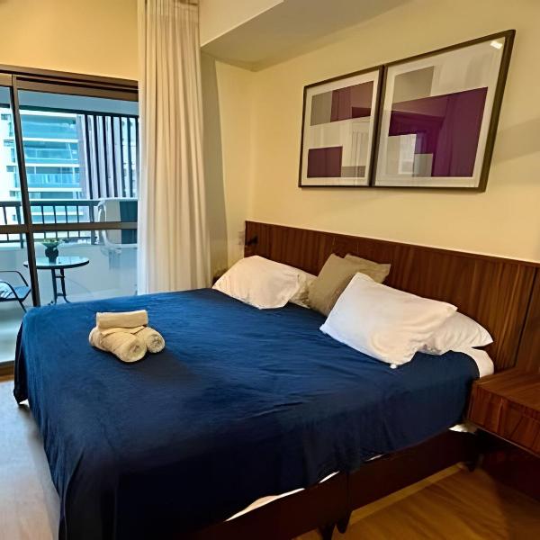 Studio Moderno cama king, academia e piscina (312)