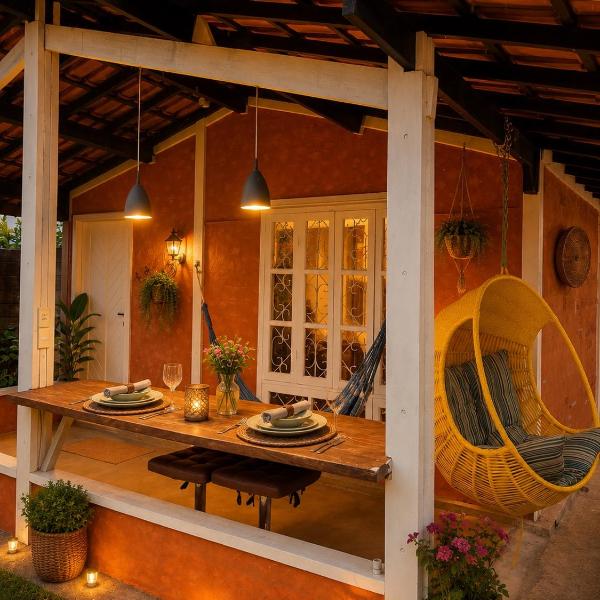 Casa e Cabana Aroeira - Centro , banheira , fogueira e varanda