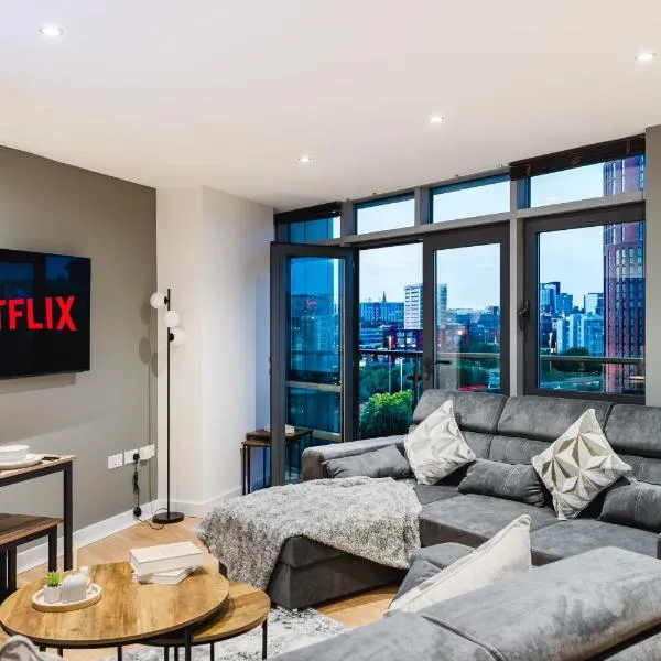 Stylish 2BR - Sleeps 8 - Central Leeds - City View, Hotel in Central Station
