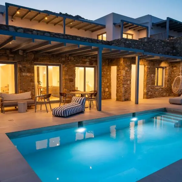 Zenira Aegean Villa Mykonos，埃利亞海灘的飯店