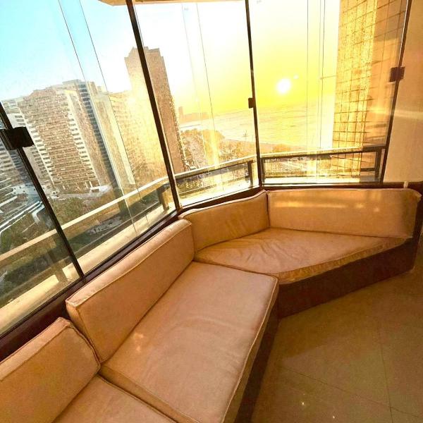 Flat beira mar com linda vista e hidromassagem