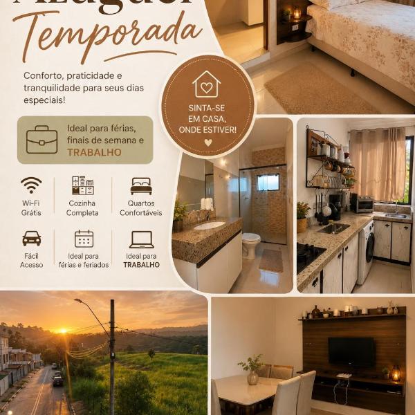 Casa confortável com um quarto