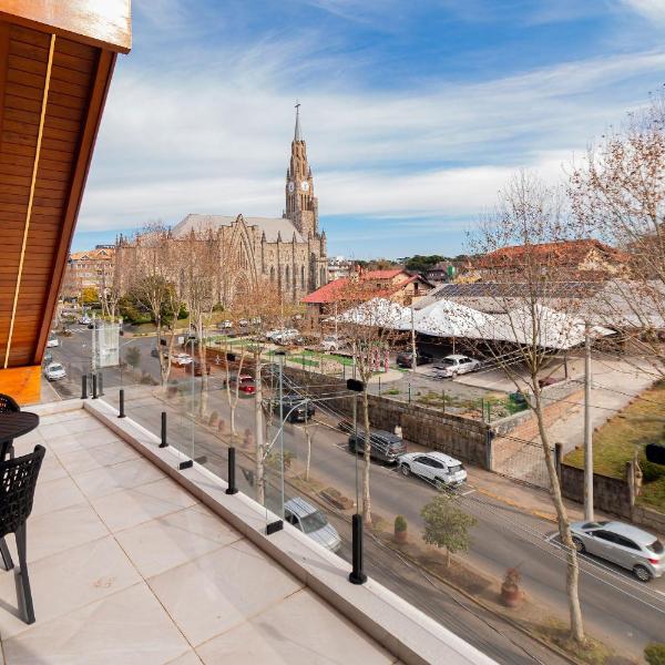 Cobertura maravilhosa, com vista para Catedral