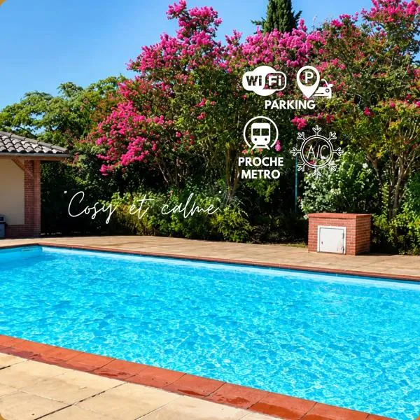 Le Ernest - Parking & Jardin privé et Climatisation, viešbutis Tulūzoje