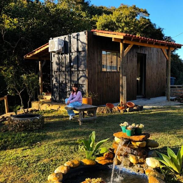 Chalé container, conforto, natureza e alexa