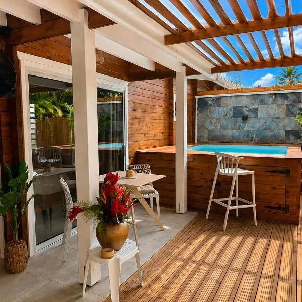 Filao Cottage Bungalow avec Piscine Privée Proche plages, hotel Sainte-Rose-ban