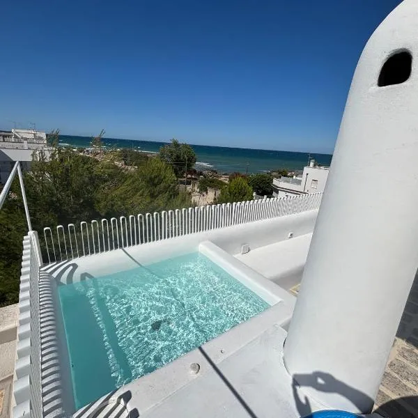 Casa Mediterranea al mare, Jacuzzi, Torre Guaceto, Ostuni, hotel Specchiollában