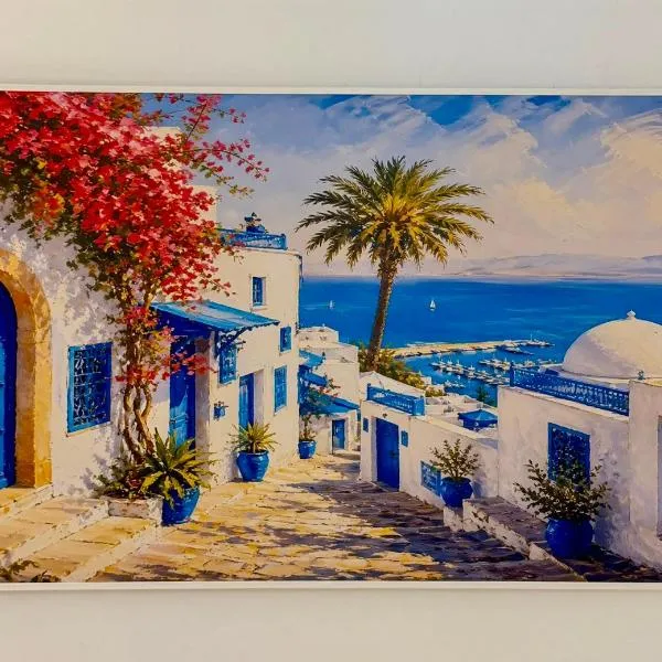 TOP SOUVENIR Sidi Bou said bien équipé, hotel in Dar Mimoun Bey