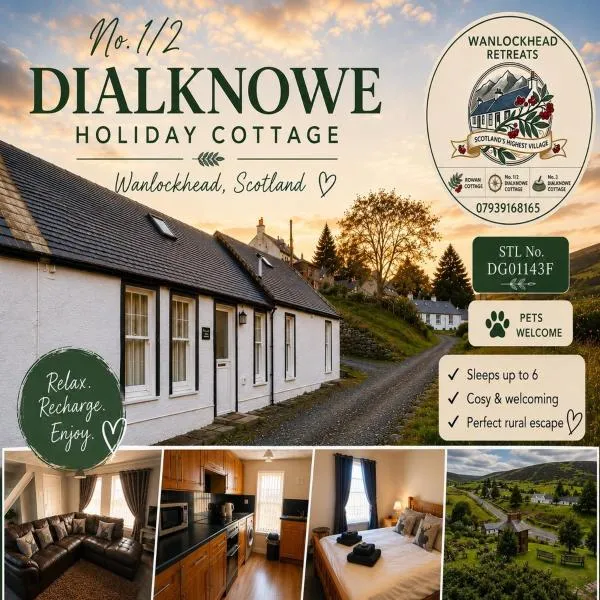 1-2 Dialknowe Holiday Cottage - Wanlockhead, hotel u gradu 'Wanlockhead'
