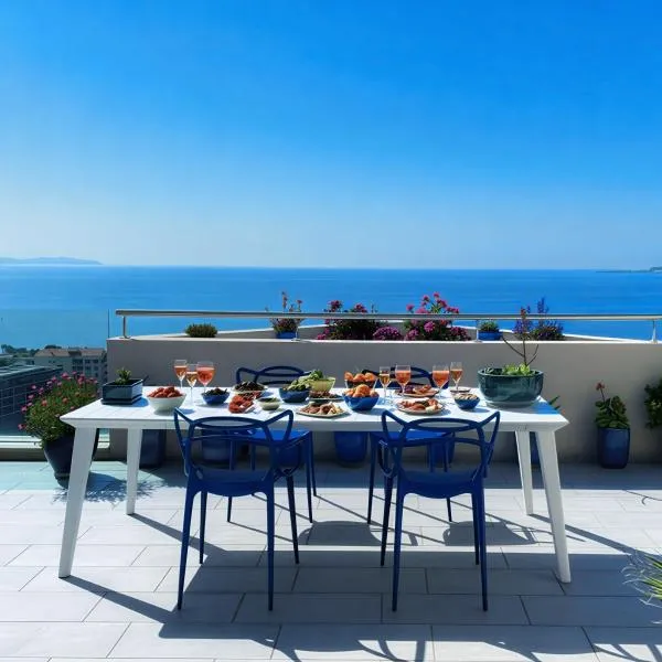 Suite avec 2 chambres d'hôtes pour 1 à 4 personnes avec vue mer, terrasse, parking privé, proche port et aéroport, petit déjeuner inclus, ξενοδοχείο σε Αζαξιό