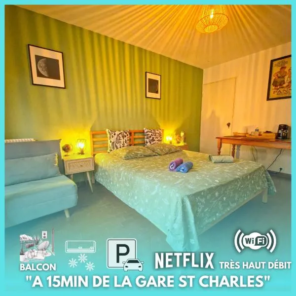 Létizia Balcon & Parking Privé - Belle de Mai, hotel i Marseille