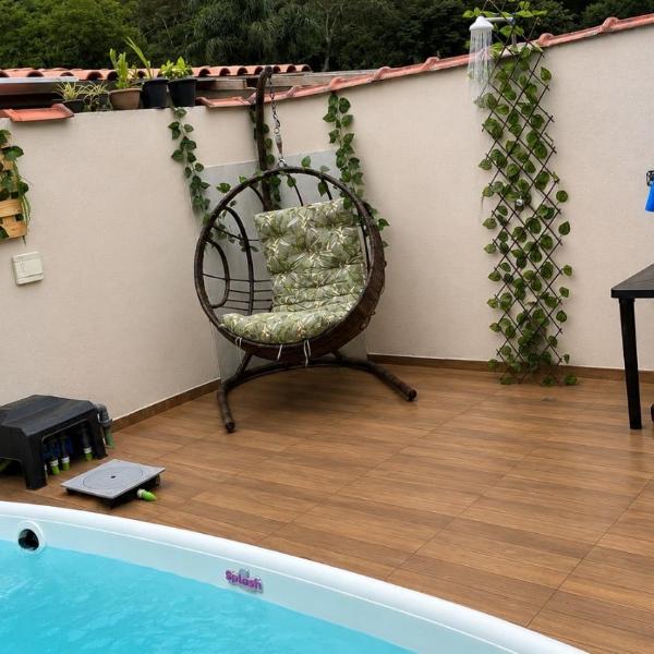 Piscina Privativa Churrasqueira 10 min da Praia Grande Loft da Naty