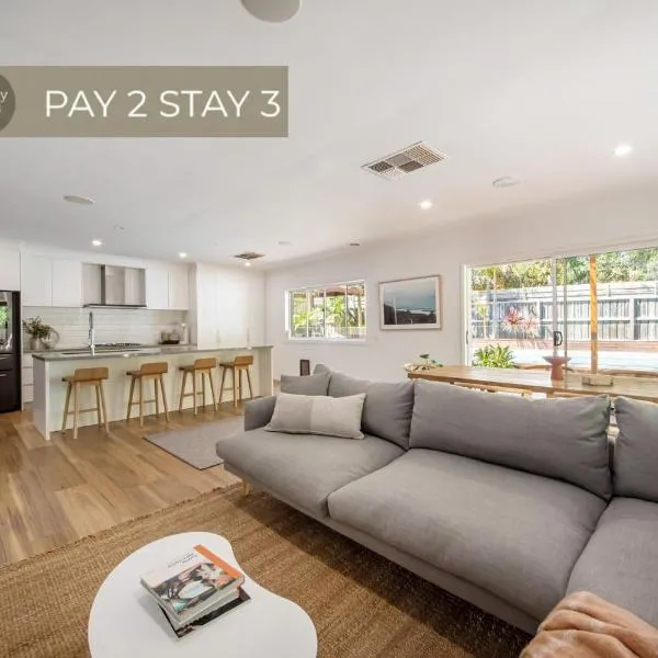 Malibu in Mt Martha with solar heated pool, hotel v mestu Mount Martha