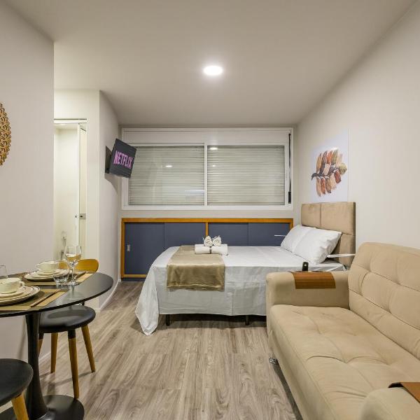 Lindo Studio c Portaria, Vaga, Piscina, Academia