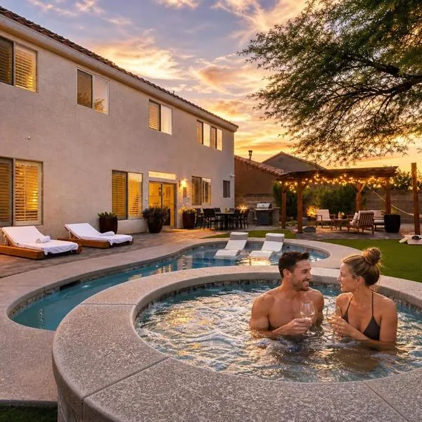 Luxury and Harmony in a 6BR Dream Villa; Pool, Hot Tub, Game room, Near the Las Vegas Strip, hotel v Las Vegasu