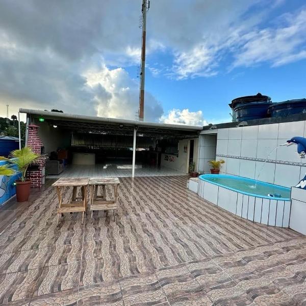 Espaço Lazer, com piscina e área livre para festa privada