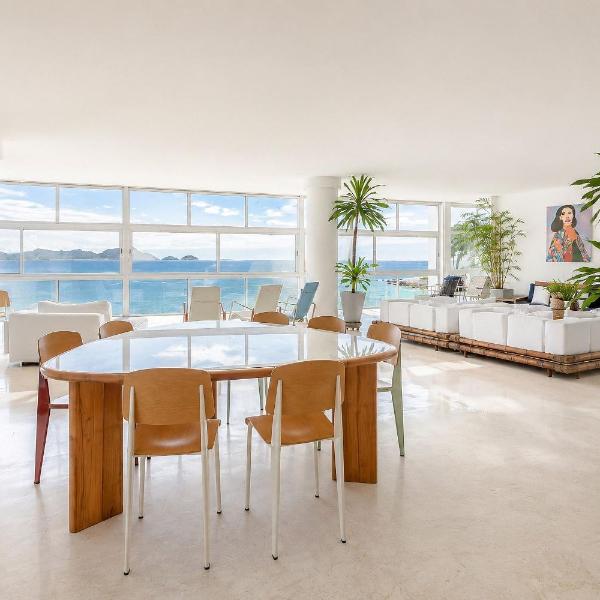 Rio035 - Espaçoso apartamento frente mar em Copacabana - Foto 4