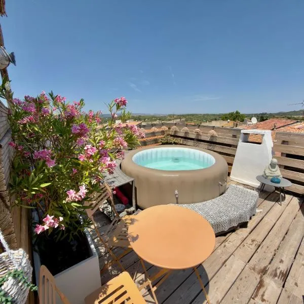 Les Anges de Sigean, Chambres d'hôtes de Luxe,Rooftop Panoramique avec Jacuzzi, hotel v destinácii Sigean