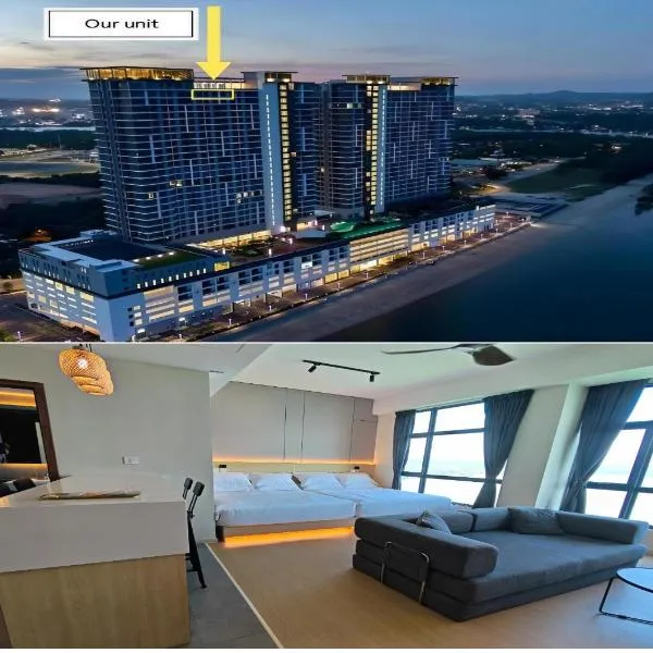 Seaview Tropical Villa Highest Floor Superior Studio 4pax Fully Renovated Imperium Residence Kuantan, hotell i Telok Baru