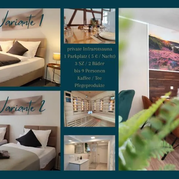 ApartZ - Celle Altstadt - bis 9 Personen Ideal für Familien und Gruppen, 3 SZ, 2 Bäder, Infrarotsauna, 1 Parkplatz buchbar, Dachterrasse - BRIGHT Collection, hotel di Celle